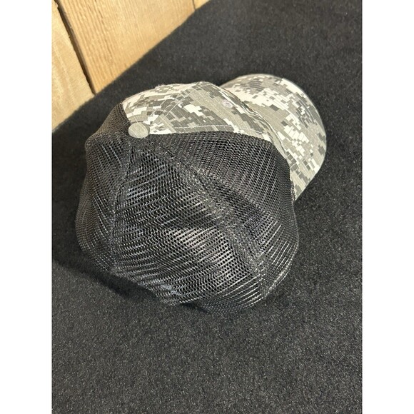 Moose Jaw Canada Digital Pixel Camo Snapback Hat/Cap Black Gray White - Picture 6 of 12